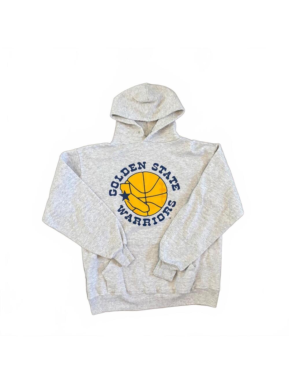 Vintage Gray Golden State Warriors Hoodie